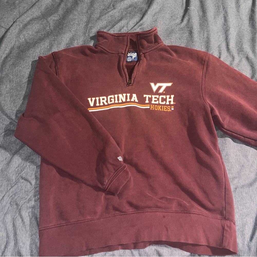 Blue 84 Maroon Virginia Tech Zip-Up Sweater
